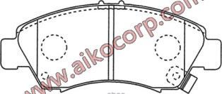 Колодки HONDA Capa, City, Civic, Jazz (2000-) передние (Aiko). Артикул PF8265