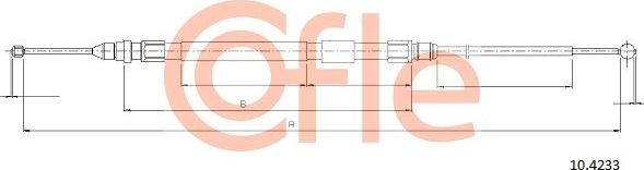 Трос ручника (тросик ручного тормоза) Cofle задний правый/левый для BMW 4 F32/F33/F36 2013-2026. Артикул 92.10.4233