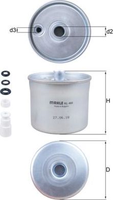 Топливный фильтр Mahle. Артикул KL 468