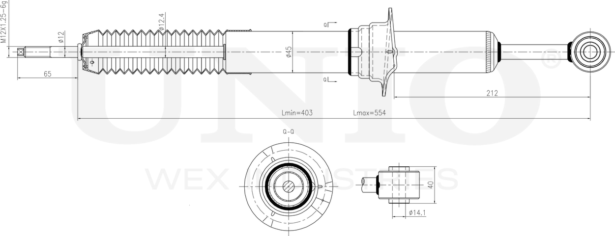 Амортизатор подвески (Unio). Артикул SAB-10554