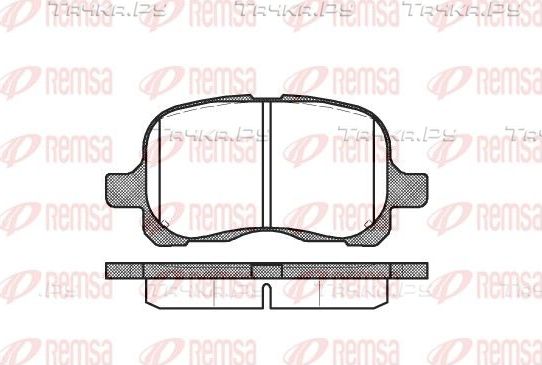 Тормозные колодки Remsa передние для Toyota Corolla E120, E130 2001-2008. Артикул 0652.00