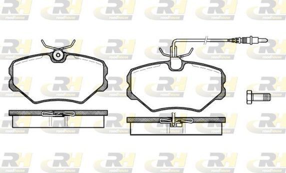 Тормозные колодки RoadHouse передние для Peugeot 405 1992-1995. Артикул 2500.02