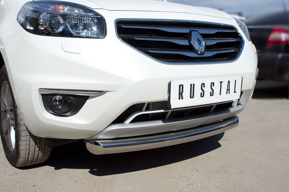 Защита RusStal переднего бампера d76 (дуга) для Renault Koleos 2012-2026. Артикул RKZ-000580