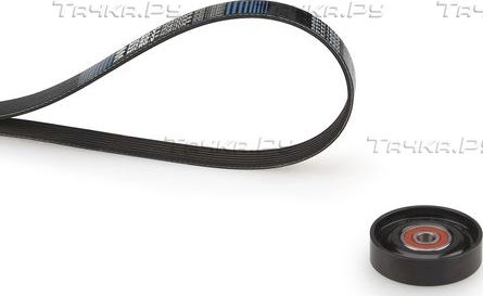Приводной ремень поликлиновой с роликами (комплект) Gates Micro-V® Kit для Hyundai Coupe II (GK) 2002-2008. Артикул K044PK813