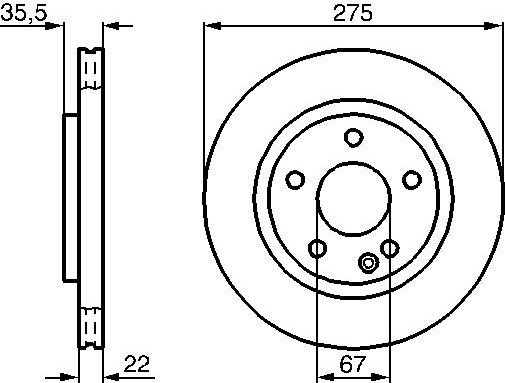 Тормозной диск Bosch. Артикул 0 986 478 474