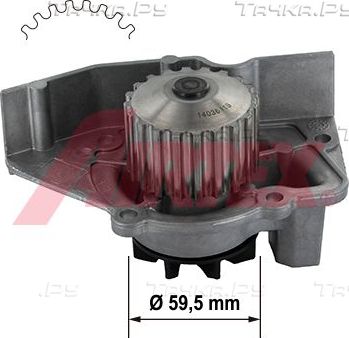 Помпа (водяной насос) Airtex для Peugeot Expert I 1996-2000. Артикул 1359