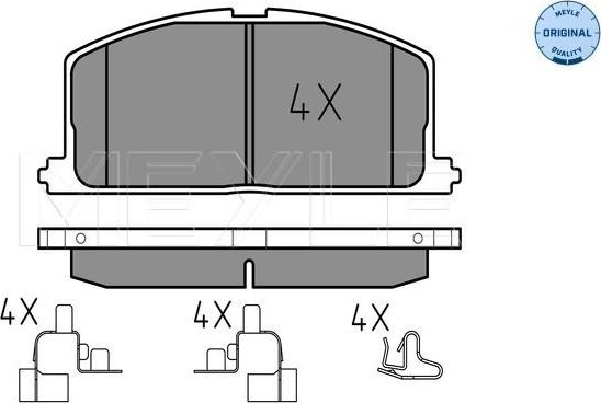 Тормозные колодки Meyle Original. Артикул 025 208 7015