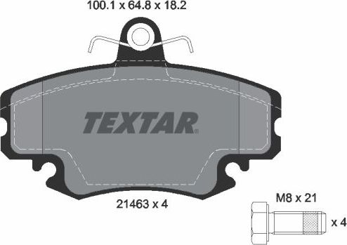 Тормозные колодки Textar Q+ передние для Renault Logan I 2004-2015. Артикул 2146306