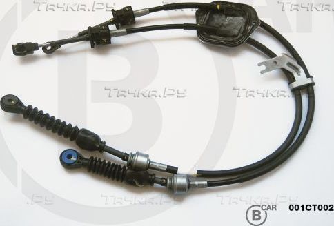 Трос переключения передач КПП B CAR для Peugeot 107 I 2005-2014. Артикул 001CT002