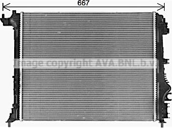Радиатор охлаждения двигателя AVA для Renault Grand Scenic IV 2016-2026. Артикул RT2648