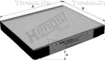Салонный фильтр Hengst для Hyundai Matrix I 2001-2010. Артикул E3985LI