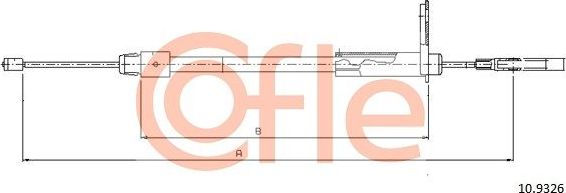 Трос ручника (тросик ручного тормоза) Cofle задний левый для Mercedes-Benz Vaneo 2002-2005. Артикул 92.10.9326