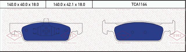 Колодки тормозные RENAULT CLIO/LOGAN/SANDERO 12- перед. (Tatsumi). Артикул TCA1164