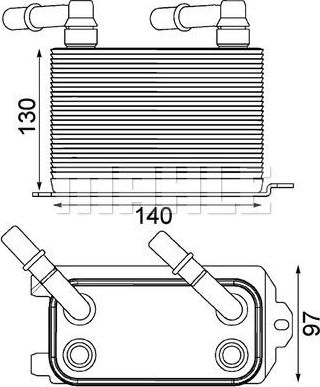 Радиатор масляный (маслоохладитель) для АКПП Mahle Premium для Land Rover Range Rover III 2009-2012. Артикул CLC 228 000P