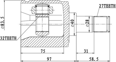 Шрус Внутренний (Zikmar). Артикул Z87903R