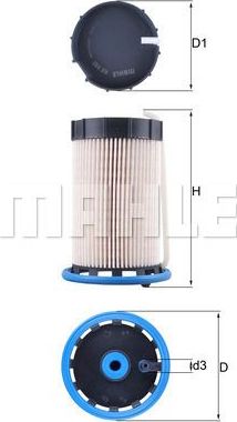 Топливный фильтр Mahle. Артикул KX 592