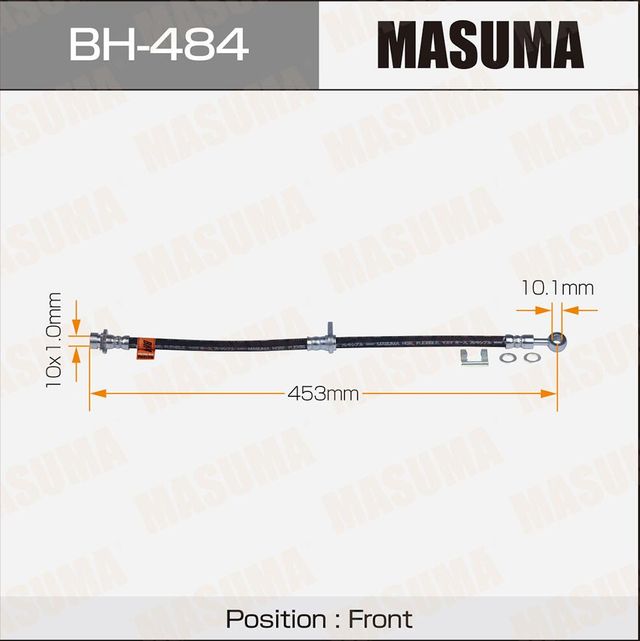 Тормозной шланг Masuma передний правый для Honda Logo 1999-2002. Артикул BH-484