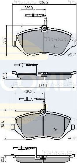 Тормозные колодки Comline Comline передние для Citroen AX 1989-1991. Артикул CBP11251