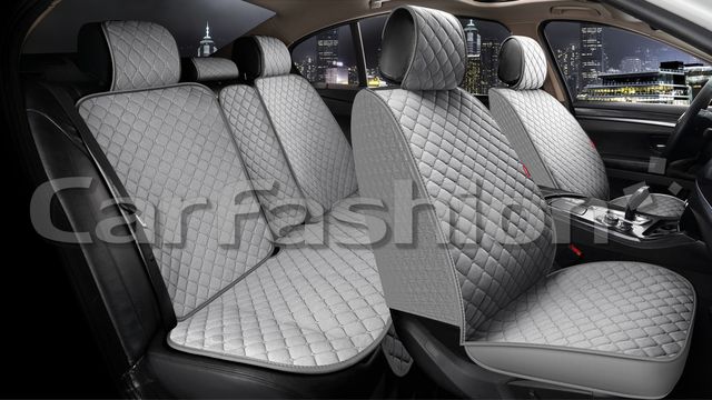 Накидки универсальные CarFashion Cube Plus для авто, цвет Серый/Серый/Серый. Артикул 22757