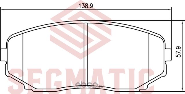 Колодка торм диск пер (Segmatic). Артикул SGBP2671