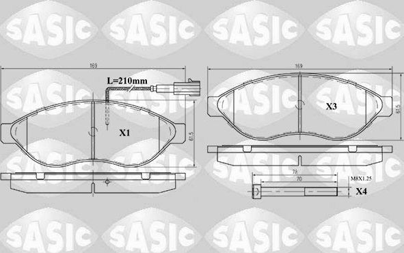 Тормозные колодки Sasic. Артикул 6210021