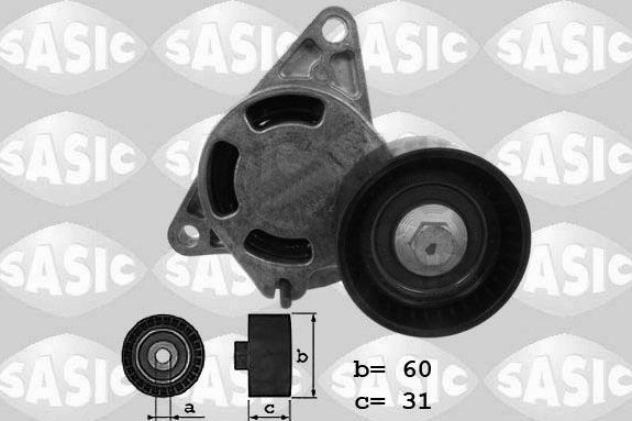Натяжной ролик (натяжитель) приводного клинового зубчатого ремня Sasic. Артикул 1624017