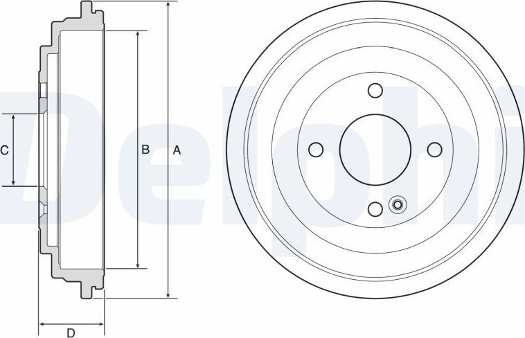 Тормозной барабан Delphi. Артикул BF592