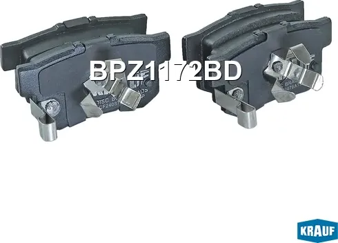 Колодки тормозные дисковые (Krauf). Артикул BPZ1172BD