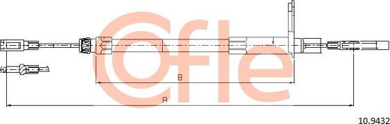 Трос ручника (тросик ручного тормоза) Cofle. Артикул 10.9432