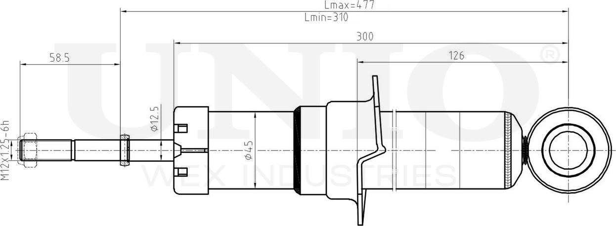 Амортизатор подвески (Unio). Артикул SAB-10543