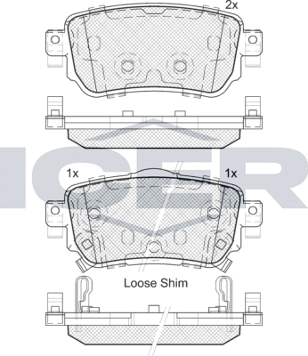 Тормозные колодки Icer. Артикул 182188