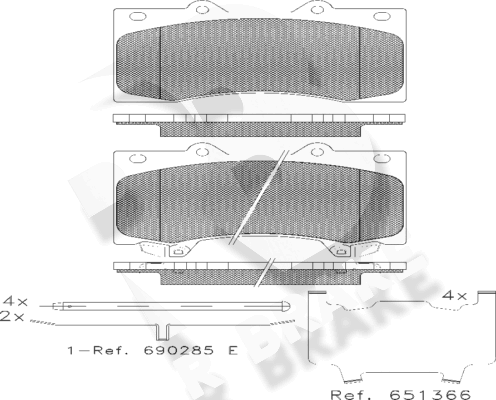 Тормозные колодки R Brake. Артикул RB2051