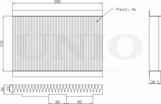 Фильтр салона (Unio). Артикул FLT-40018C