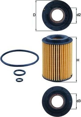 Масляный фильтр Mahle. Артикул OX 347D