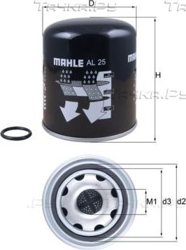 Патрон осушителя воздуха пневмосистемы Mahle для DAF CF 65 2006-2013. Артикул AL 25