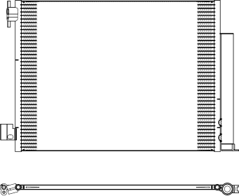 Радиатор кондиционера (конденсатор) Sakura (алюминий) для Renault Arkana I 2019-2026. Артикул 5631-9801