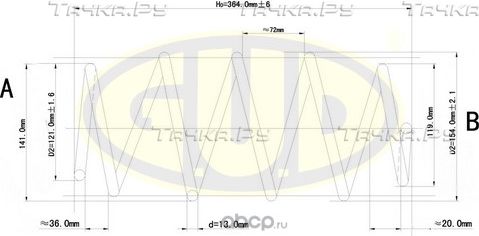 Пружина подвески G.U.D.. Артикул GCS063493