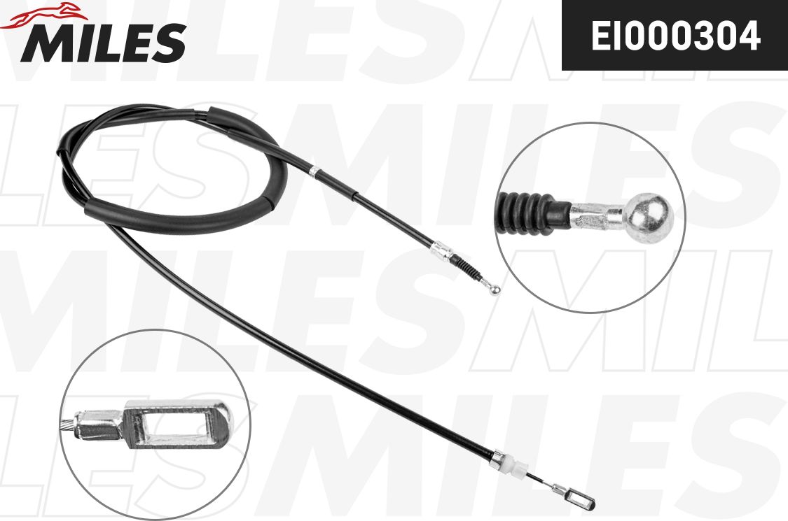 Трос ручника (тросик ручного тормоза) Miles. Артикул EI000304
