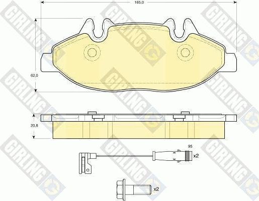 Тормозные колодки Girling. Артикул 6116004