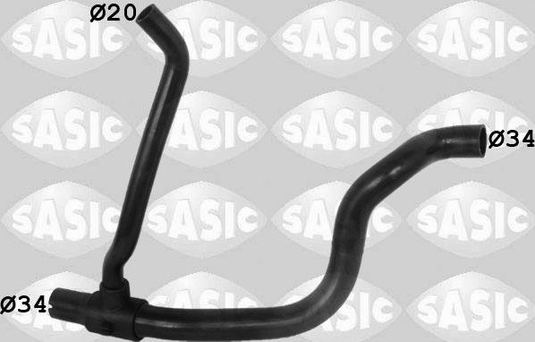 Патрубок системы охлаждения (радиатора) Sasic левый нижний для Opel Vectra B 2000-2003. Артикул 3406295