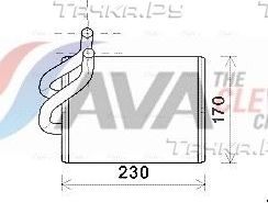 Радиатор отопителя (печки) AVA. Артикул KA6203