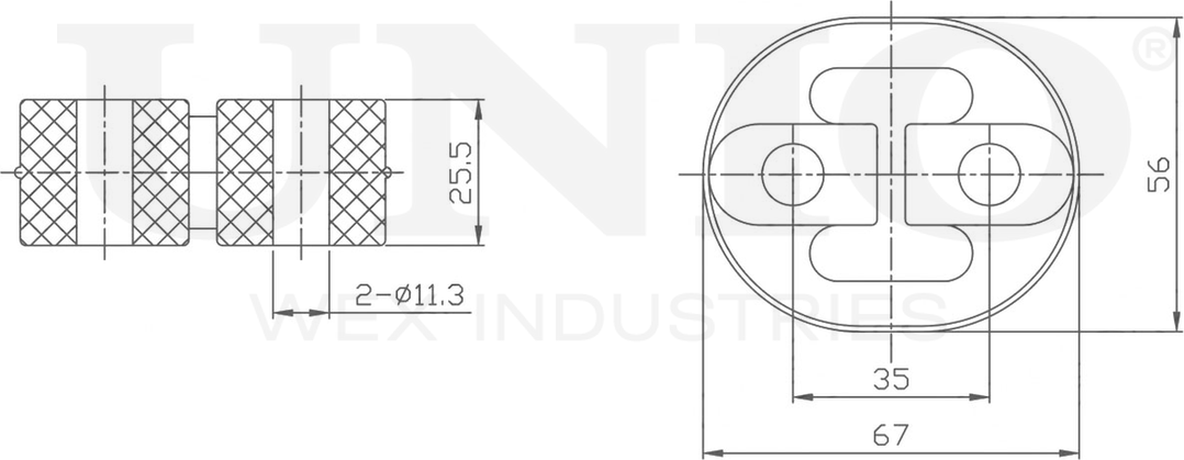 Крепление глушителя (Unio). Артикул RMP-12004