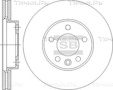 Тормозной диск Sangsin Hi-Q передний для Volkswagen Touareg I 2002-2010. Артикул SD5703