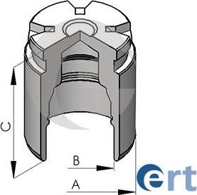 Поршень тормозного суппорта ERT (сталь) задний для Mazda RX-8 I 2003-2012. Артикул 150581-C