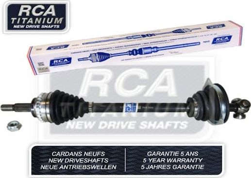 Полуось (привод в сборе, приводной вал) RCA FRANCE NEW DRIVESHAFT передняя левая для Renault Kangoo I 2002-2009. Артикул R369BN