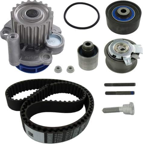Помпа (водяной насос) с комплектом ремня ГРМ SKF для Volkswagen Passat B6 2005-2010. Артикул VKMC 01259-1