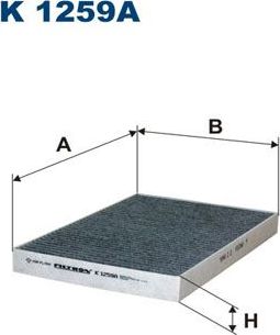 Салонный фильтр Filtron. Артикул K 1259A