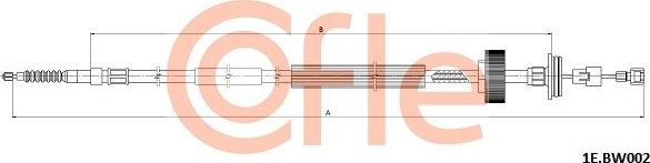 Трос ручника (тросик ручного тормоза) Cofle задний правый для BMW 7 V (F01/F02/F04) 2008-2015. Артикул 92.1E.BW002