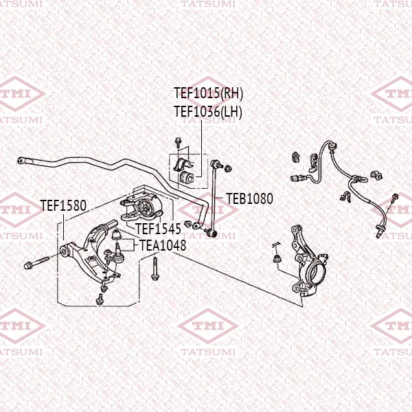 Сайлентблок рычага HONDA CR-V 07- передн.подв.передн. (Tatsumi). Артикул TEF1580