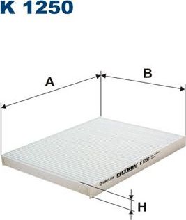 Салонный фильтр Filtron. Артикул K 1250